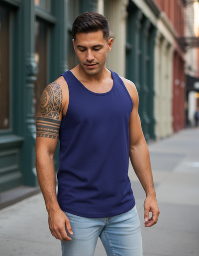 Men's Midnight Blue Tank Top tank top