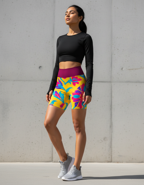 Yoga Shorts in Kaleidoscope