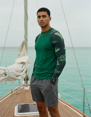 Runway Emerald Breeze Rash Guard Men's Rashguard — Dripper