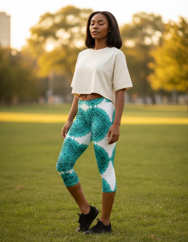Aegean Capri Leggings Capri Leggings — Dripper