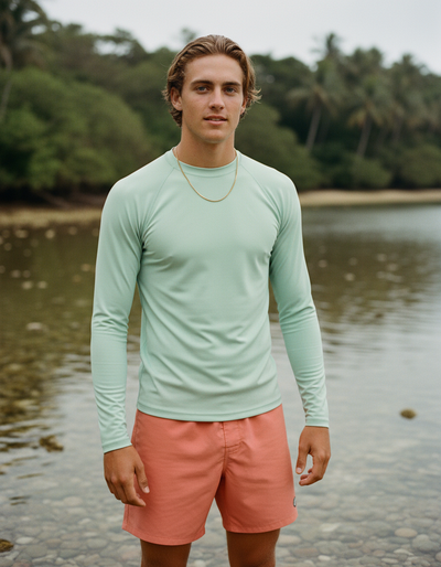 Men's Powder Mint rash guard