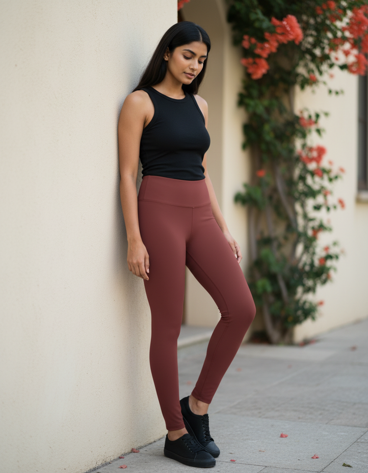 Marsala Leggings Women's Leggings — Dripper