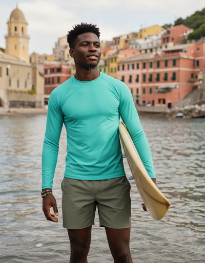 Men's Aquamarine rash guard