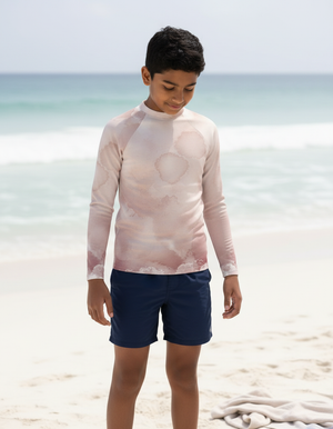 Youth Dusty Rose Mosaic youth rashguards