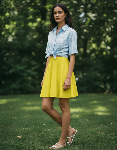 Lemon Yellow Skater Skirt skater skirt