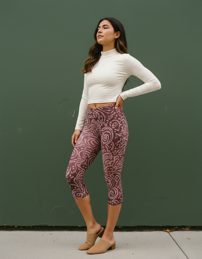 Dusty Rose Pavitra Capri Leggings capri leggings