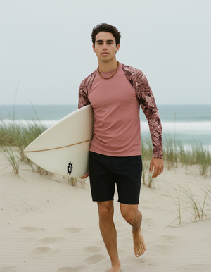 Tea Rose Verdant Rash Guard Men's Rashguard — Dripper