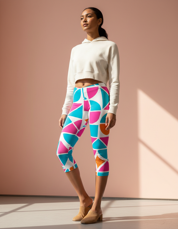 Kaleidoscope Capri Leggings Capri Leggings — Dripper