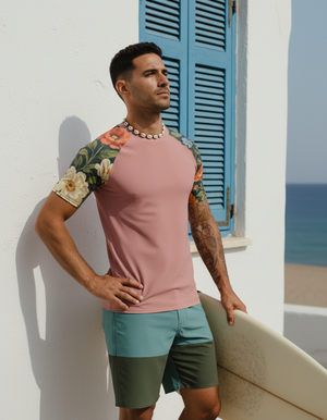 Tea Rose Elysium Rash Guard Men's Rashguard — Dripper