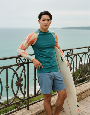 Men's Coral Nebula men's short-sleeve rashguards