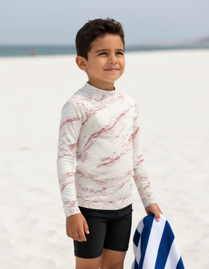 Dusty Rose Eclipse Kids Rash Guard Kids Rash Guard — Dripper