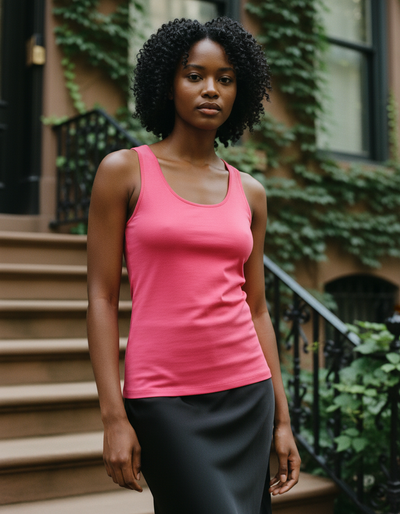 Women's Hot Pink Tank Top tank top