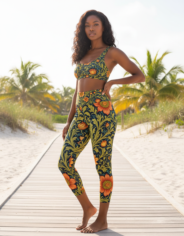 Acanthus Capri Yoga Leggings bikini — Dripper