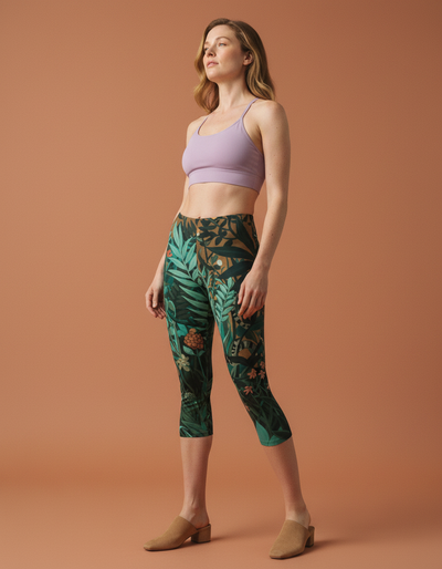 Turquoise Oasis Capri Leggings capri leggings