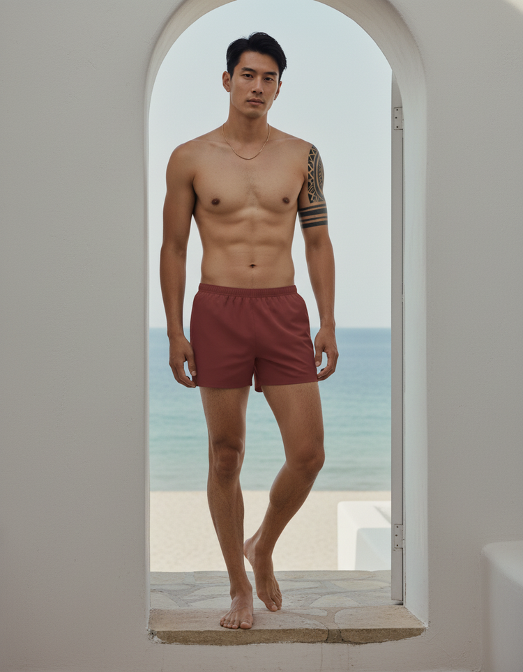 Marsala Men's Swim Trunks Men's Swim Trunks — Dripper