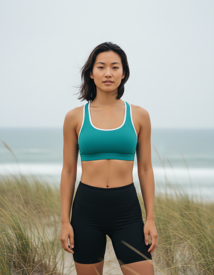 Transformative Teal Classic Sports Bra Sports Bra — Dripper