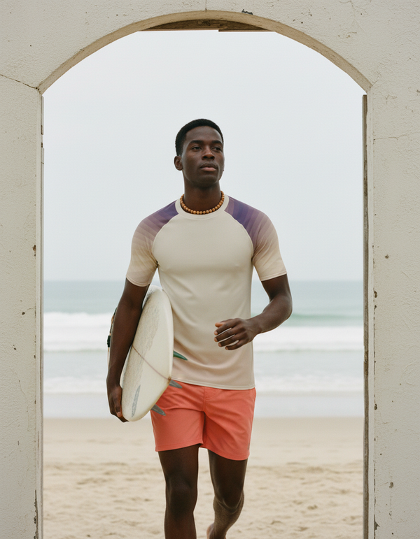 Men's Striped Rash Guard