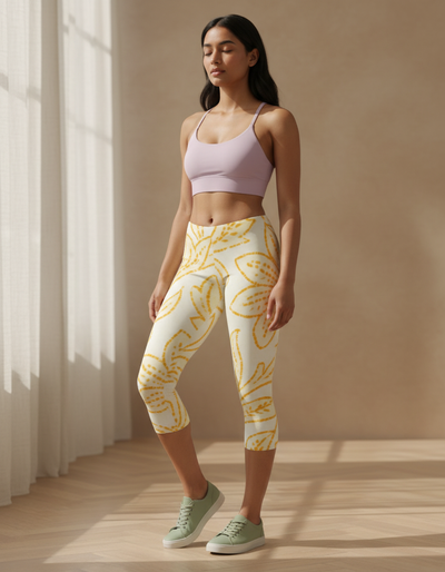 Yellow Gelang Capri Leggings capri leggings