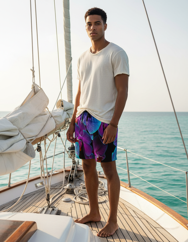 Orchid Collection men's swim trunks