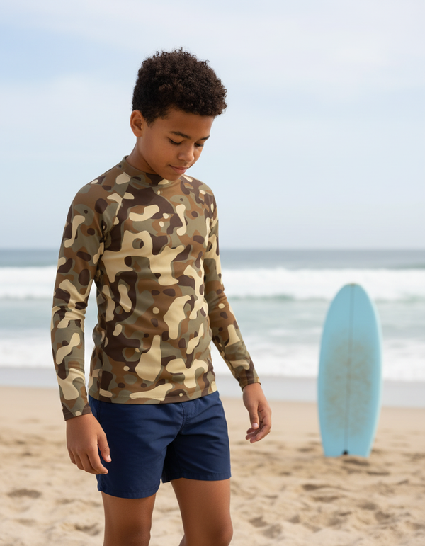 Camo Collection youth rashguards