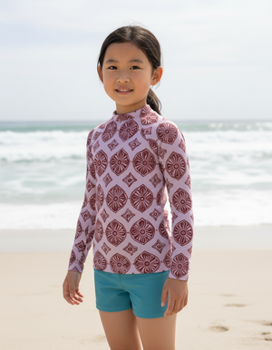 Kids Burnished Lilac Yuki kids rashguards