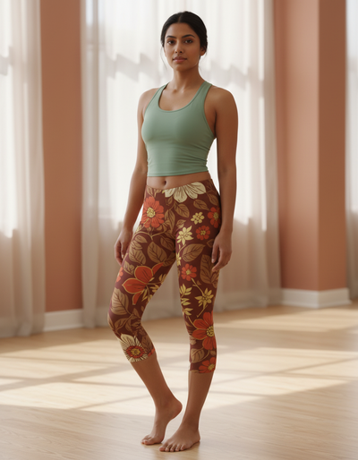 Burnt Sienna Sedi Capri Leggings capri leggings