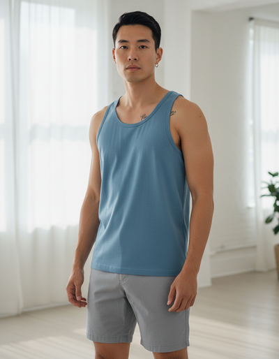 Men's Wedgwood Blue Tank Top tank top