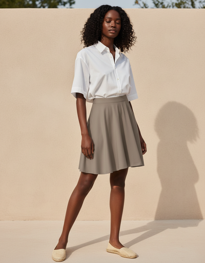 Taupe Skater Skirt skater skirt