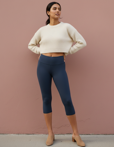 Hale Navy Capri Leggings capri leggings