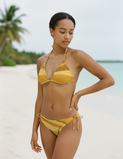 Yellow Tsuru string bikini