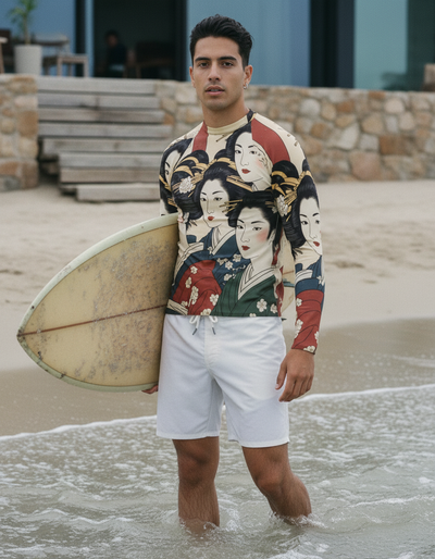 Men's Burnt Sienna Yume rash guard