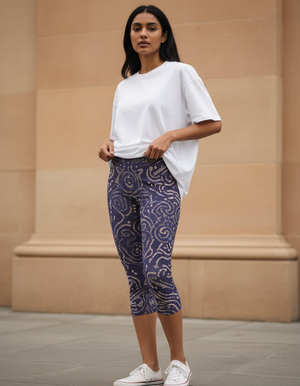 Women's Bandhani Capri Leggings