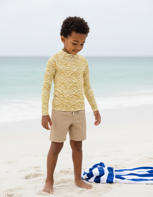 Kids Yellow Aoi kids rashguards