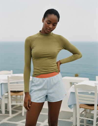 Women's Khaki rash guard