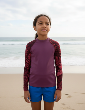 Amaranth Emerald Kids Rash Guard Kids Rash Guard — Dripper