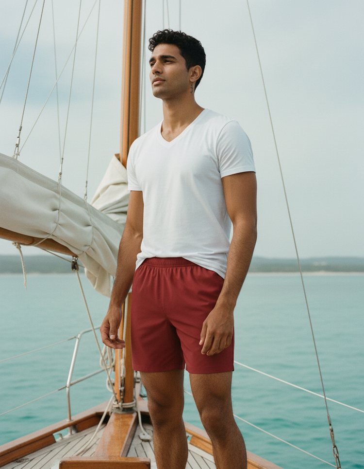 Brick Men's Swim Trunks Men's Swim Trunks — Dripper