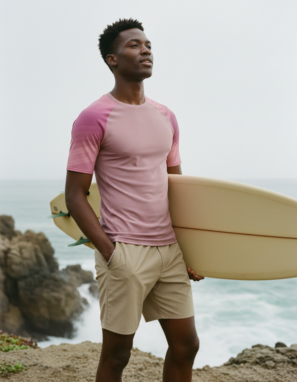Men's Striped Rash Guard
