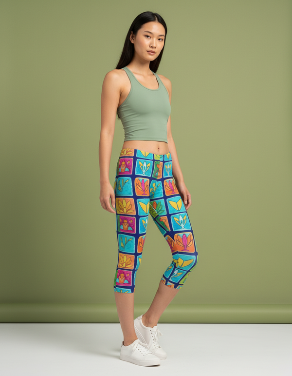 Nefertiti Capri Leggings Capri Leggings — Dripper
