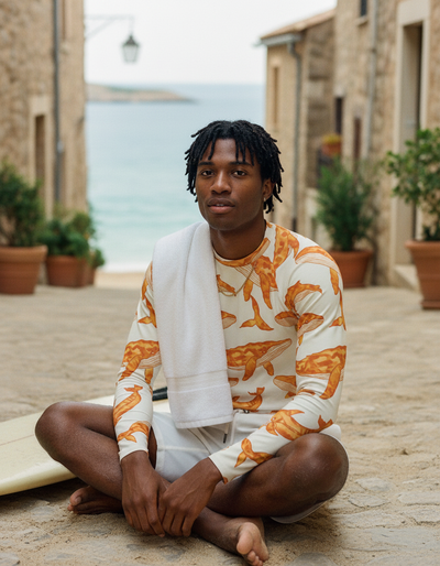 Men's Citrus Orange Breeze rash guard