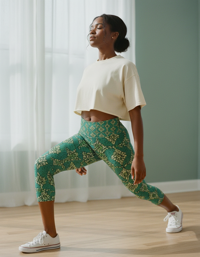Jelly Mint Boca Capri Yoga Leggings capri yoga leggings
