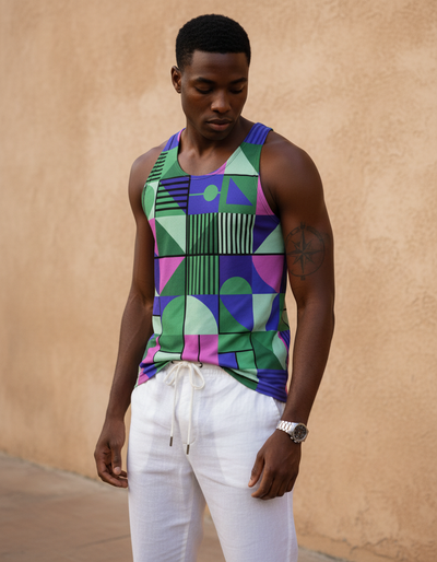 Men's Runway Emerald Futurist Tank Top tank top