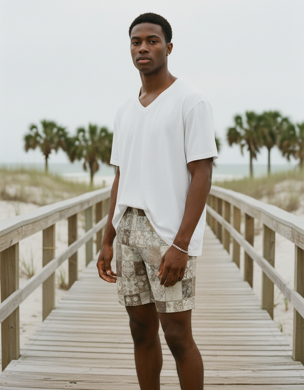 Men's Mosaic Tile Swim Trunks