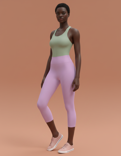 Lilac Capri Yoga Leggings capri yoga leggings