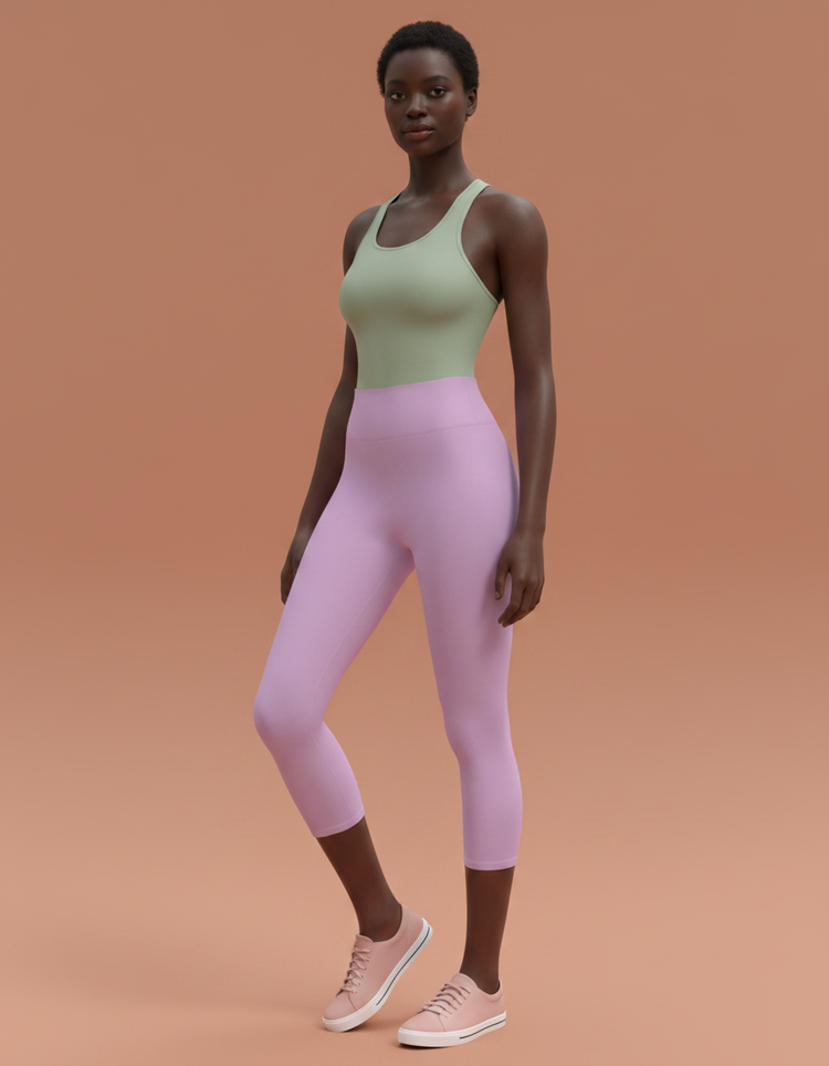 Lilac Capri Yoga Leggings Capri Yoga Leggings — Dripper