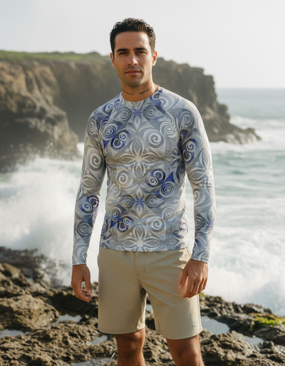 Men's White Onyx Prism rash guard
