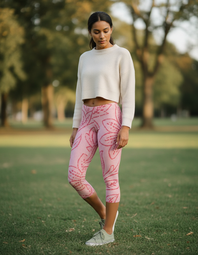 Millennial Pink Gelang Capri Leggings capri leggings