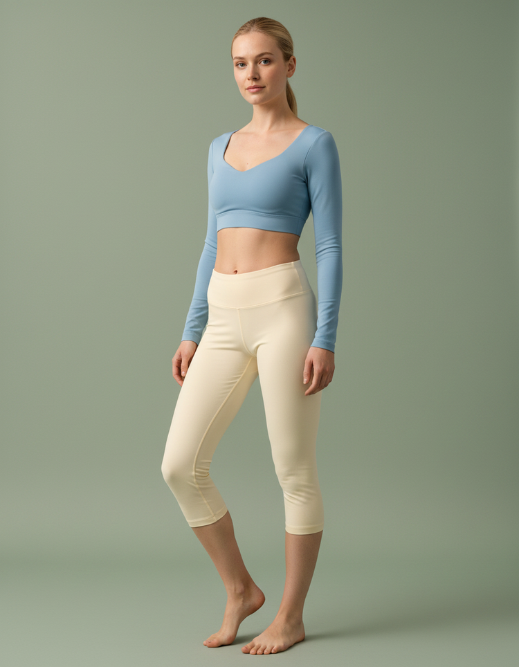 Papaya Whip Capri Leggings Capri Leggings — Dripper