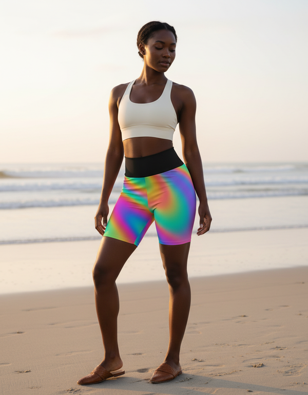 Holographic Collection yoga shorts