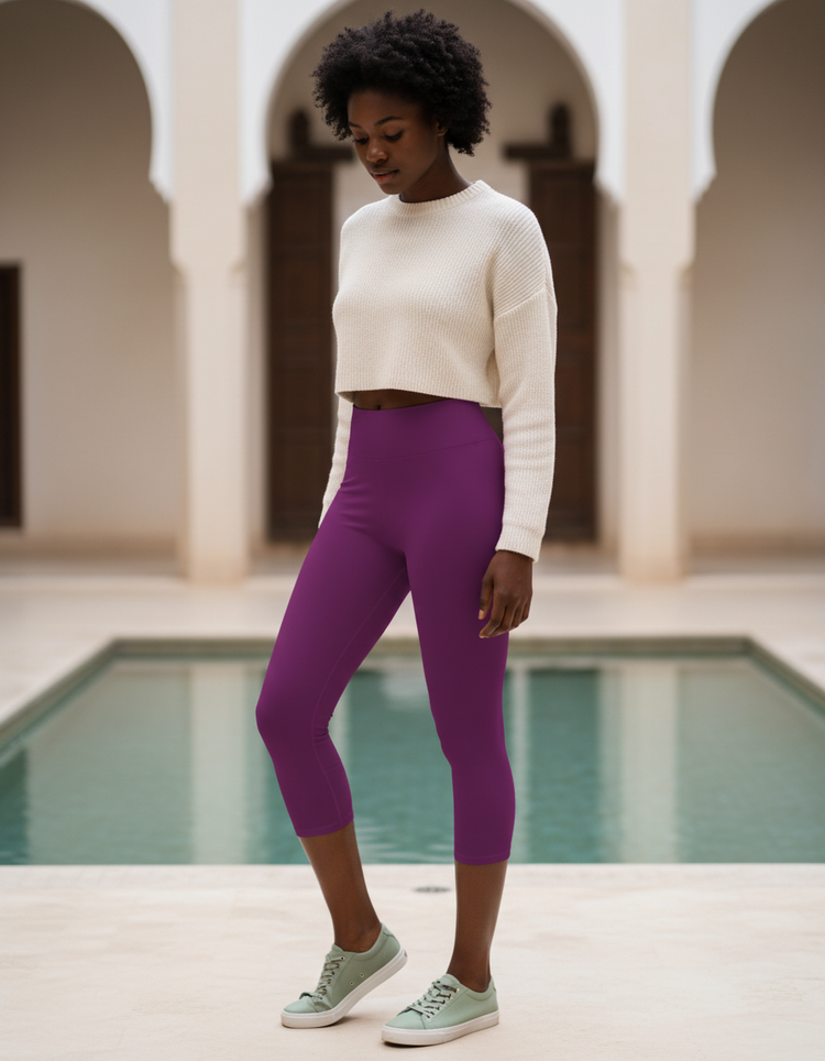 Byzantium Leggings Capri Yoga Leggings — Dripper
