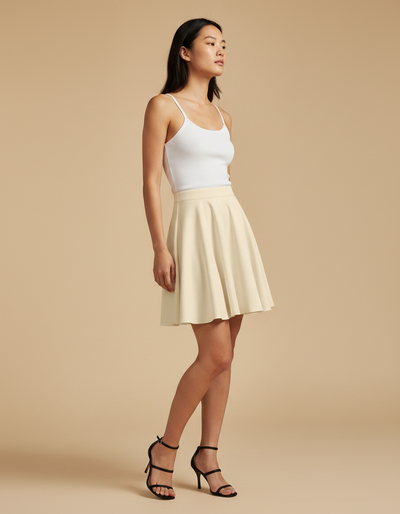 Papaya Whip Skater Skirt skater skirt